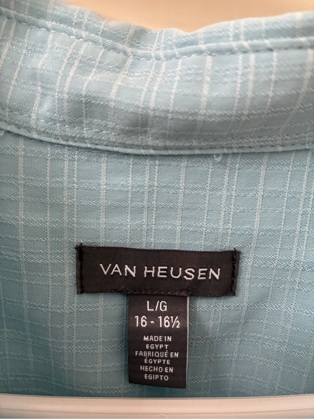 Two Van Heusen Men’s Short Sleeve Shirt - Aqua And Grey - Picture 10 of 10
